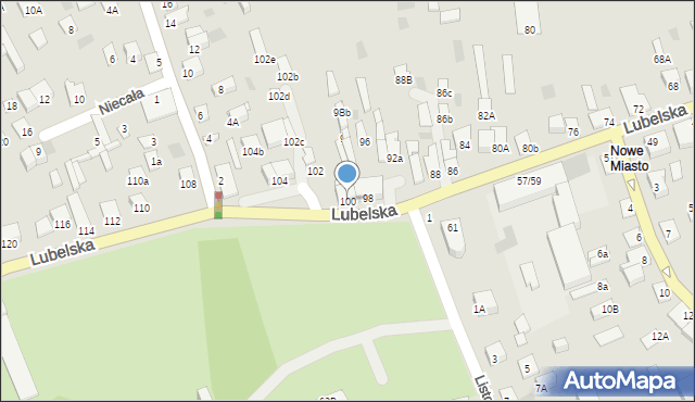 Międzyrzec Podlaski, Lubelska, 100, mapa Międzyrzec Podlaski