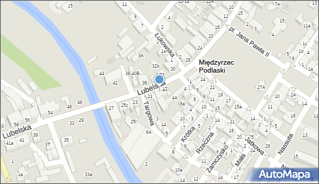 Międzyrzec Podlaski, Lubelska, 19, mapa Międzyrzec Podlaski