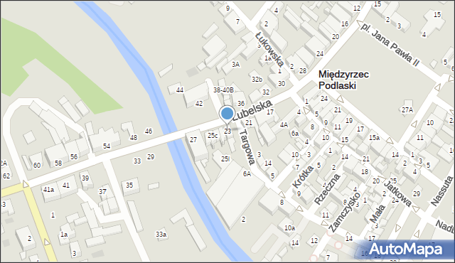 Międzyrzec Podlaski, Lubelska, 23, mapa Międzyrzec Podlaski