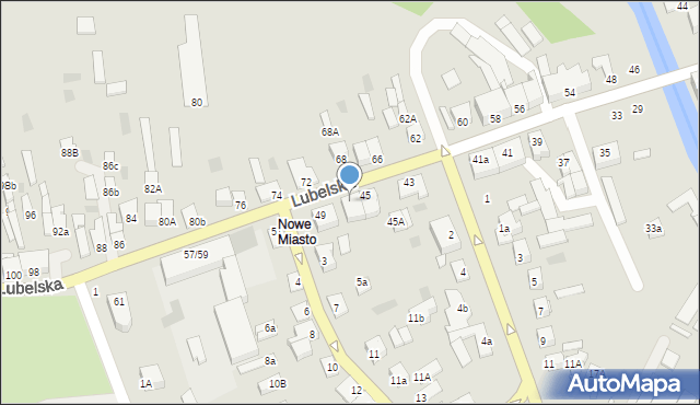 Międzyrzec Podlaski, Lubelska, 47, mapa Międzyrzec Podlaski