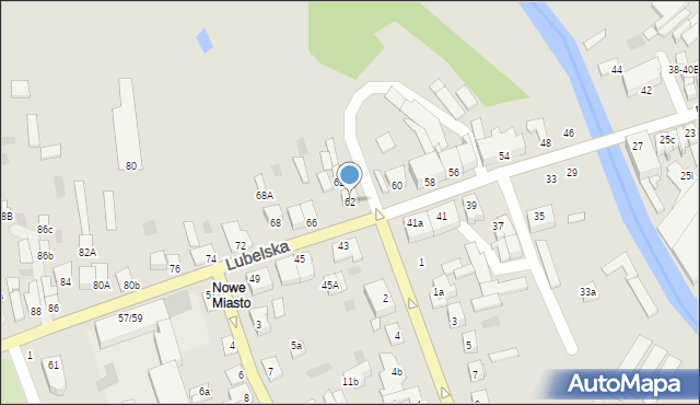 Międzyrzec Podlaski, Lubelska, 62, mapa Międzyrzec Podlaski
