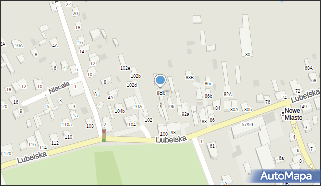 Międzyrzec Podlaski, Lubelska, 98b, mapa Międzyrzec Podlaski