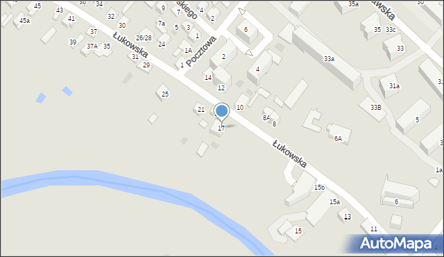 Międzyrzec Podlaski, Łukowska, 17, mapa Międzyrzec Podlaski
