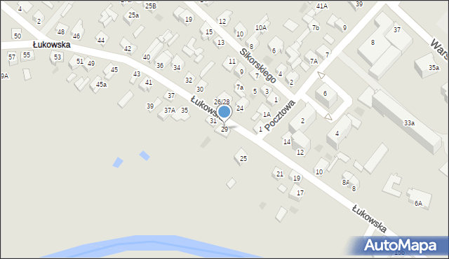 Międzyrzec Podlaski, Łukowska, 29, mapa Międzyrzec Podlaski