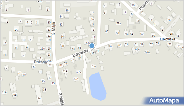 Międzyrzec Podlaski, Łukowska, 71a, mapa Międzyrzec Podlaski