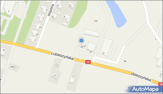 Mierzyn, Lubieszyńska, 12, mapa Mierzyn