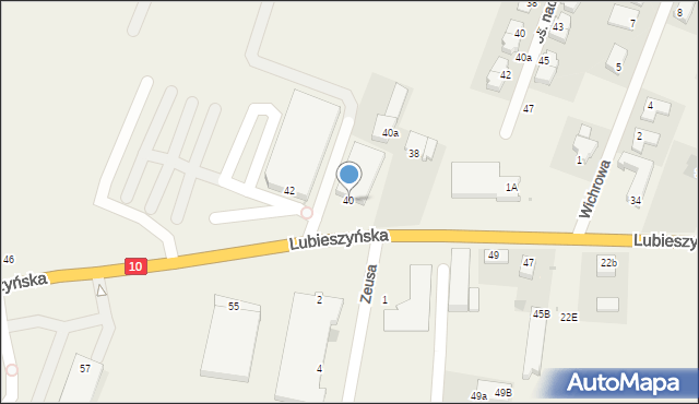 Mierzyn, Lubieszyńska, 40, mapa Mierzyn