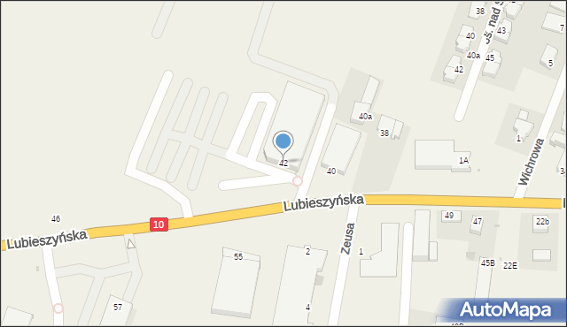 Mierzyn, Lubieszyńska, 42, mapa Mierzyn