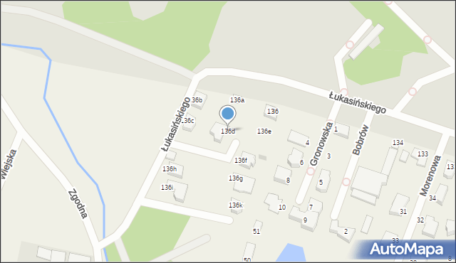 Mierzyn, Łukasińskiego, 136d, mapa Mierzyn