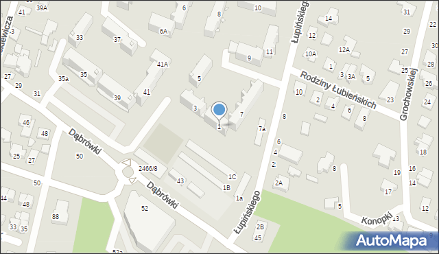 Mińsk Mazowiecki, Łupińskiego Jana, 1, mapa Mińsk Mazowiecki