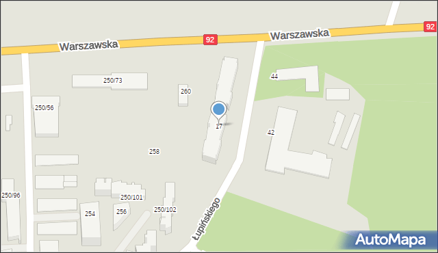 Mińsk Mazowiecki, Łupińskiego Jana, 17, mapa Mińsk Mazowiecki