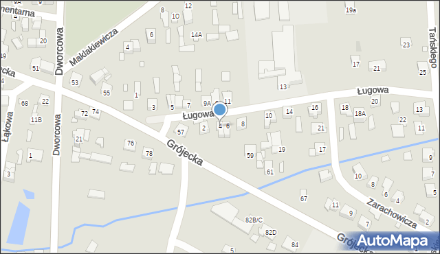 Mszczonów, Ługowa, 4, mapa Mszczonów