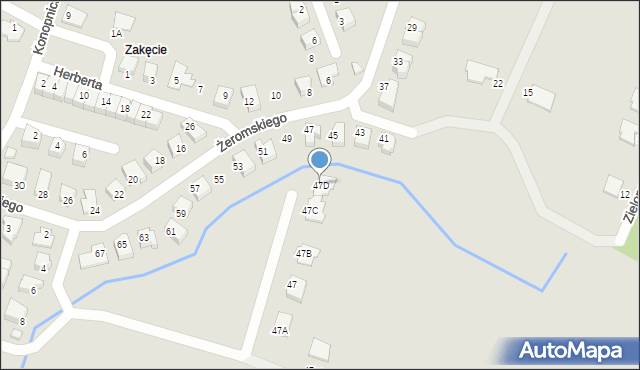 Myślibórz, Łużycka, 47D, mapa Myślibórz