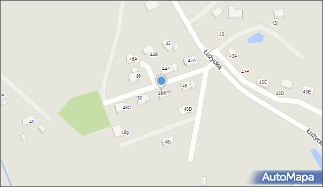 Myślibórz, Łużycka, 48A, mapa Myślibórz