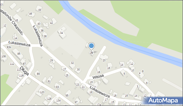 Mysłowice, Łukasiewicza Ignacego, 28, mapa Mysłowice