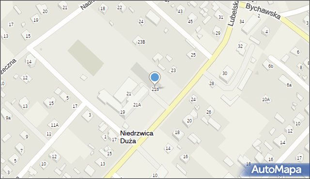 Niedrzwica Duża, Lubelska, 21b, mapa Niedrzwica Duża