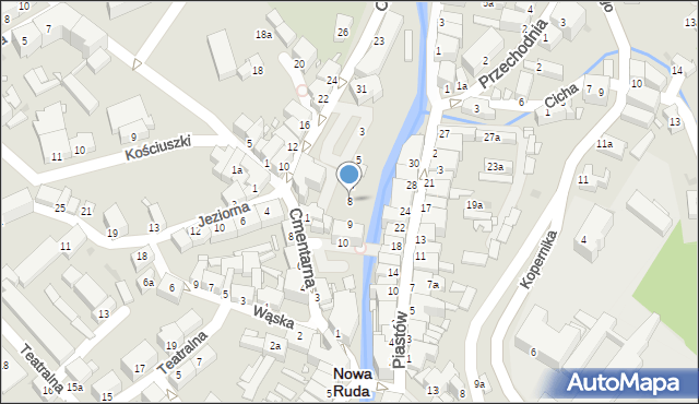 Nowa Ruda, Łukowa, 8, mapa Nowa Ruda