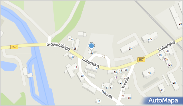 Nowogrodziec, Lubańska, 24, mapa Nowogrodziec