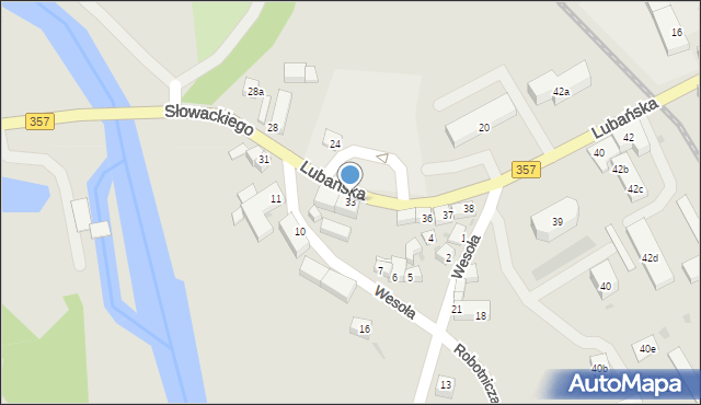 Nowogrodziec, Lubańska, 33, mapa Nowogrodziec