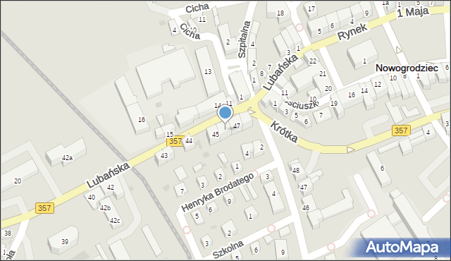 Nowogrodziec, Lubańska, 46, mapa Nowogrodziec