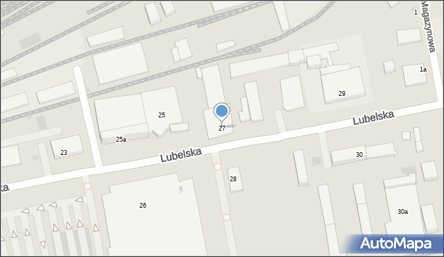 Olsztyn, Lubelska, 27, mapa Olsztyna