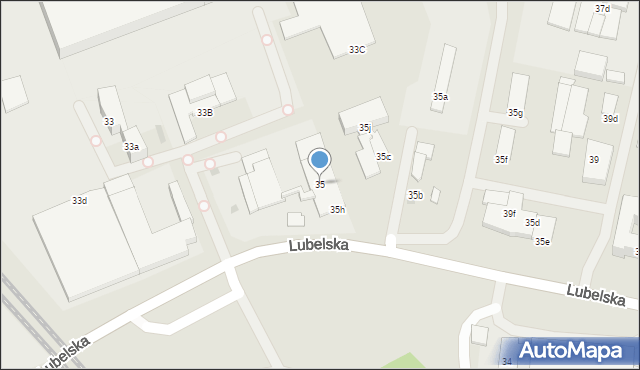 Olsztyn, Lubelska, 35, mapa Olsztyna