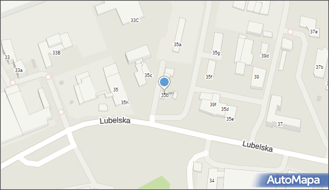 Olsztyn, Lubelska, 35b, mapa Olsztyna