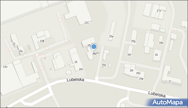 Olsztyn, Lubelska, 35c, mapa Olsztyna