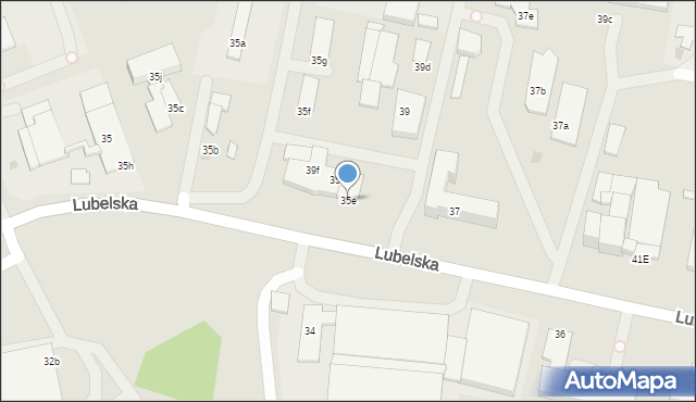 Olsztyn, Lubelska, 35e, mapa Olsztyna