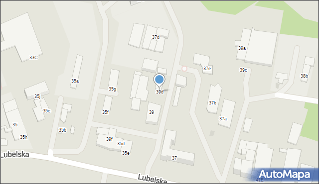 Olsztyn, Lubelska, 39d, mapa Olsztyna