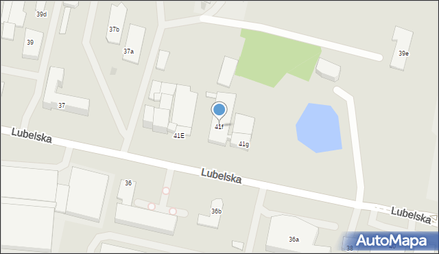 Olsztyn, Lubelska, 41f, mapa Olsztyna