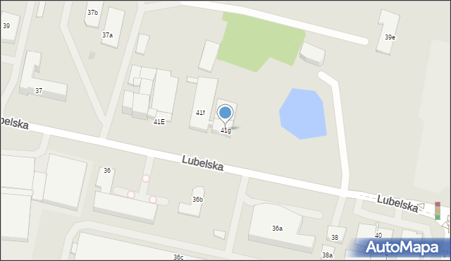 Olsztyn, Lubelska, 41g, mapa Olsztyna