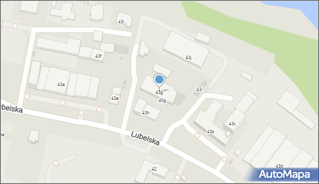 Olsztyn, Lubelska, 43g, mapa Olsztyna