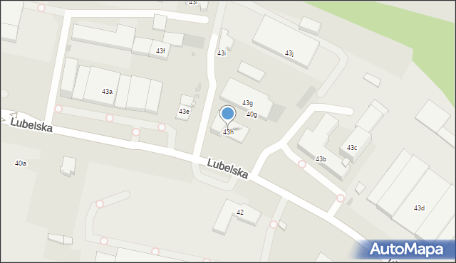 Olsztyn, Lubelska, 43h, mapa Olsztyna