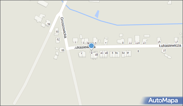 Opole, Łukasiewicza Ignacego, 4, mapa Opola