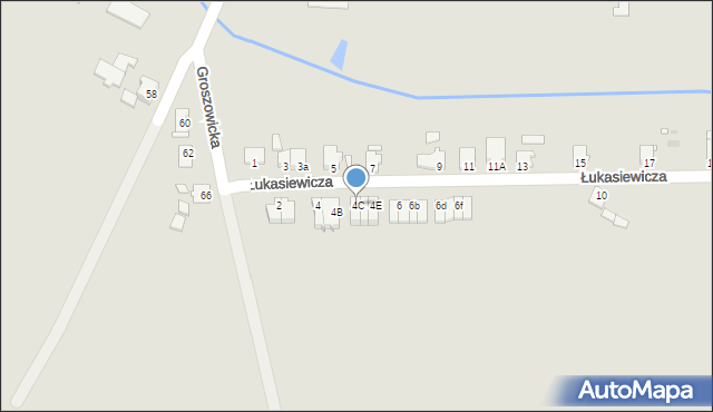 Opole, Łukasiewicza Ignacego, 4C, mapa Opola