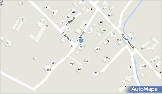 Opole, Łukowa, 22, mapa Opola