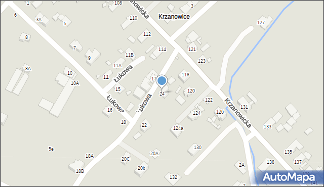 Opole, Łukowa, 24, mapa Opola