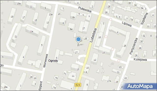 Opole Lubelskie, Lubelska, 21, mapa Opole Lubelskie