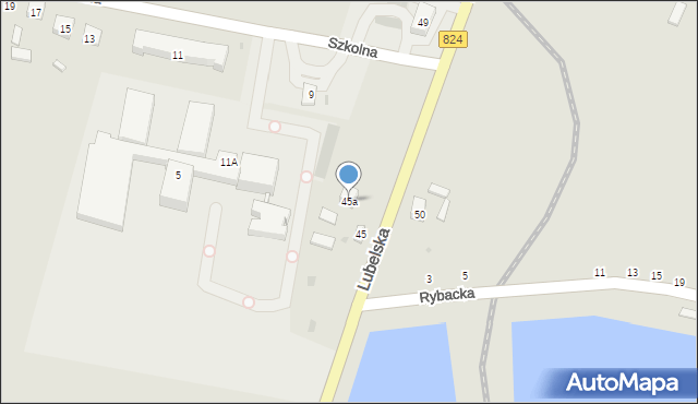 Opole Lubelskie, Lubelska, 45a, mapa Opole Lubelskie