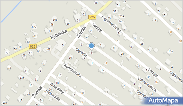 Orzesze, Łukasiewicza, 1, mapa Orzesze
