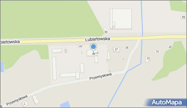 Ostrów Lubelski, Lubartowska, 39, mapa Ostrów Lubelski