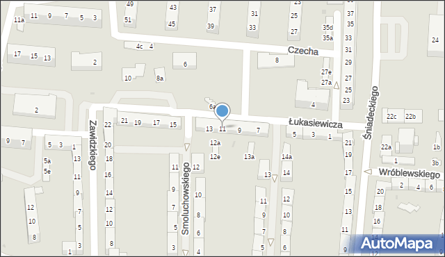 Oświęcim, Łukasiewicza Ignacego, 11, mapa Oświęcimia