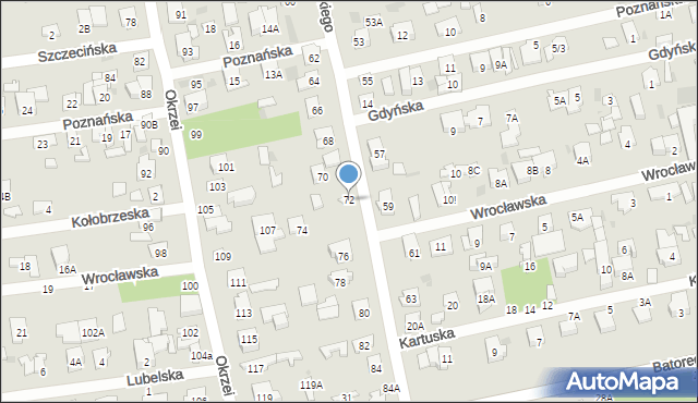 Otwock, Łukasińskiego Waleriana, mjr., 72, mapa Otwock