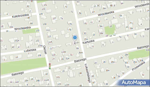 Otwock, Łukasińskiego Waleriana, mjr., 82, mapa Otwock
