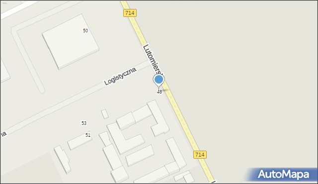 Pabianice, Lutomierska, 48, mapa Pabianic