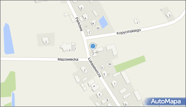 Pacyna, Łukasiewicza, 1, mapa Pacyna