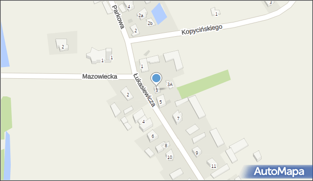 Pacyna, Łukasiewicza, 3, mapa Pacyna