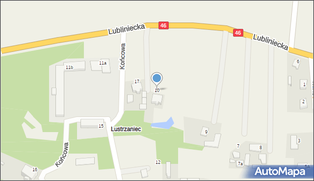 Pawonków, Lubliniecka, 10, mapa Pawonków