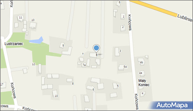 Pawonków, Lubliniecka, 8, mapa Pawonków